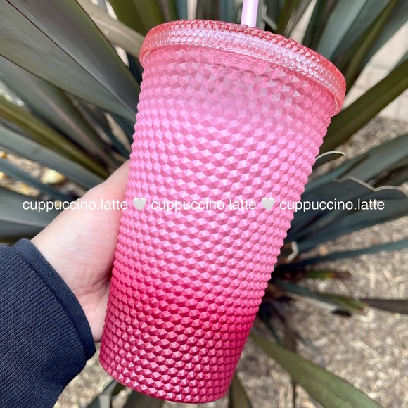💗NWT SET❤️Starbucks Holiday 2022 Pink Blush ‘Waxberry’ Ombre Bling Studded Cups - Picture 9 of 13